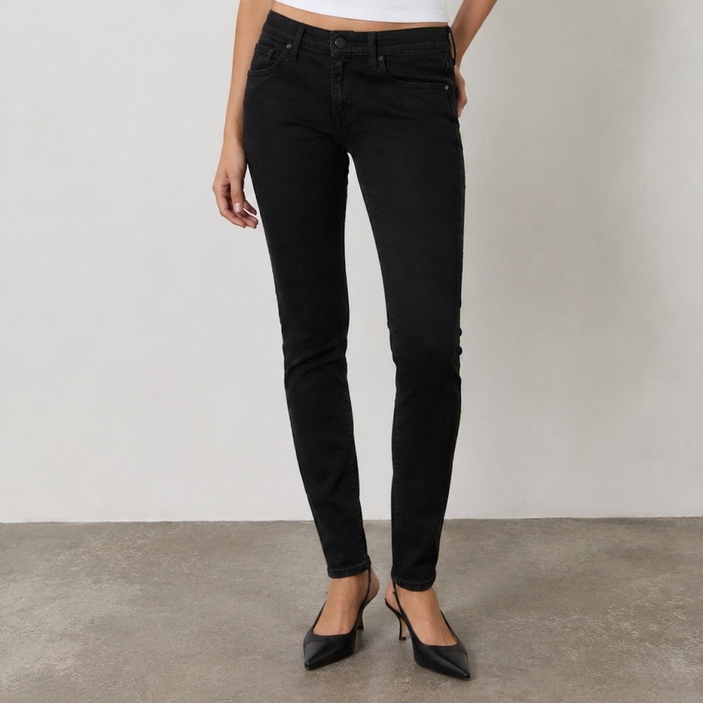 Sam Edelman Womens‎ 28 The Kitten Mid Rise Skinny Ankle Coated Black Denim Jeans